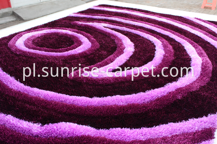 Silky Shaggy Rug with Design